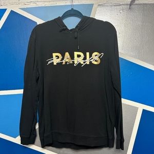 Karl lagerfeld Paris black logo hooded top size M